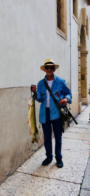 Angler mitten in Verona