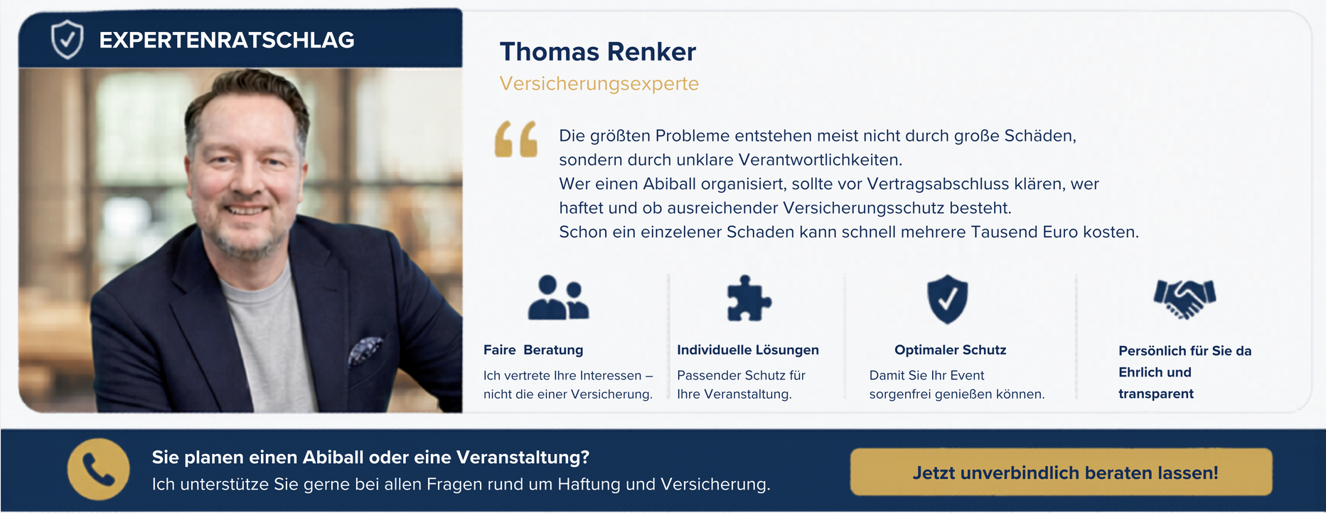 Versicherungsmakler Rüsselsheim - Policenschreck - Thomas Renker - Veranstalterhaftpflicht - Abiball