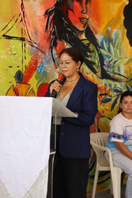 Jane Bordalo Miller coordinatrice DPAC Fronteira prend la parole.