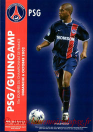 Programme  PSG-Guingamp  2002-03