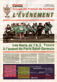 Programme  Yzeure-PSG  2001-02