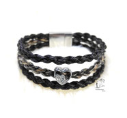 Armband aus Pferdehaar Edelstahl