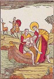 Saint julien l'Hospitalier. Gravure de 1822 (BNF)