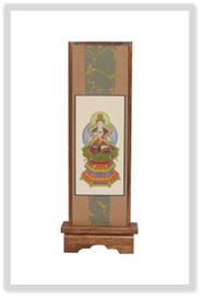 桐製スタンド掛軸　大日如来