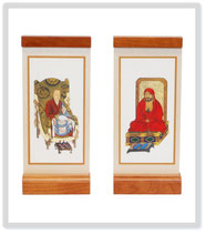 古染スタンド掛軸達磨大師・道元禅師