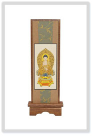 桐製スタンド掛軸座弥陀