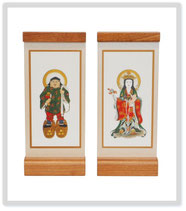 古染スタンド掛軸鬼子母神・大黒天