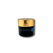 Pomadera de vidrio ambar, frascos de vidrio para cremas