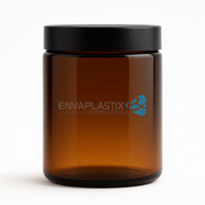 Pomadera de vidrio ambar 210gr, frascos de vidrio para cremas