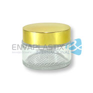 Pomadera de vidrio tapa oro, frascos de vidrio para cremas