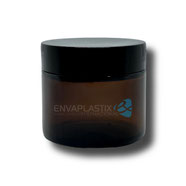 Pomadera de vidrio ambar 60gr, frascos de vidrio para cremas