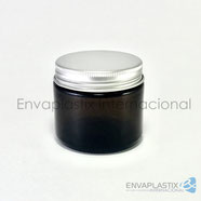 Pomadera de vidrio ambar 10gr, frascos de vidrio para cremas