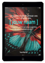 Weergave tablet met de cover van de rapportage