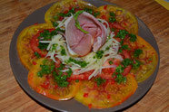 carpaccio de tomates