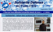 Solidarité Défense Actualités n°22 - septembre 2016