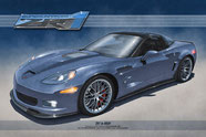 C6 Corvette ZZR1 12X18 inches personalised edition print