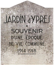 Stèle commémorative du jardin d'Ypres