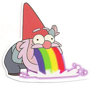 PEGATINA/STICKER - DIBUJOS ANIMADOS (GRAVITY FALLS) SHMEBULOCK - 7 CM X 7,2 CM (NUEVA) 0,80€.