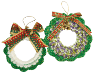 corona navidad tejida en crochet