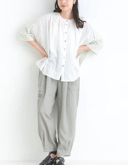 前身サッカー地×背カットソー 【SALE】3,380円