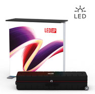 Mobile LED-Messetheke mit ABS-Rollkoffer