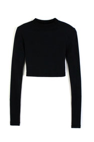black cropped longsleeve