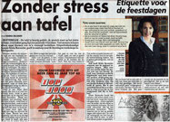 Artikel Telegraaf 'Zonder stress aan tafel'