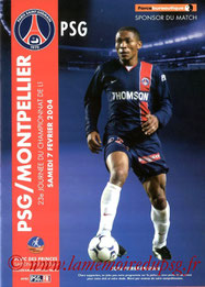 Programme  PSG-Montpellier  2003-04