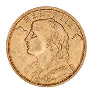 Schweiz 20 Franken Gold