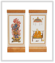 古染スタンド掛軸弘法大師・不動明王