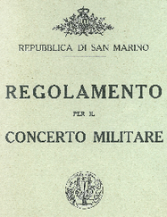 REGOLAMENTO BANDA MILITARE DI SAN MARINO 1932