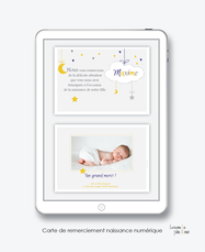 faire part naissance garçon numérique-faire part garçon électronique-fichier Pdf-nuage blanc-lune-étoiles à imprimer soi mêmeA envoyer via les réseaux sociaux whatsapp-messenger-facebook-mms et mail