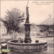 Statue de la Liberté guidant le peuple (Calvinet) par Houdon sur la fontaine publique.