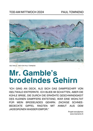 Poster mit Foto und Text aus einer Szene, Tod am Mittwoch, Paul Townend