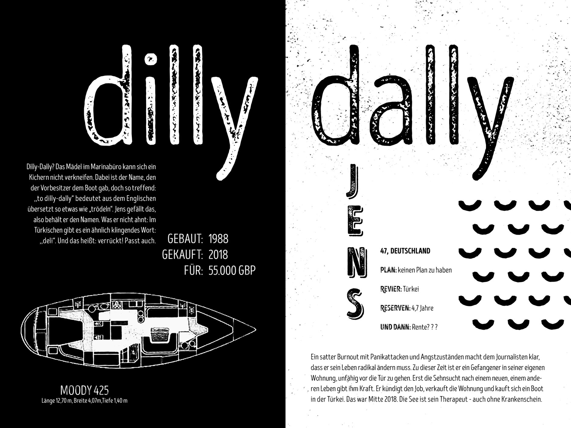 Die DillyDally Leben auf dem Segelboot