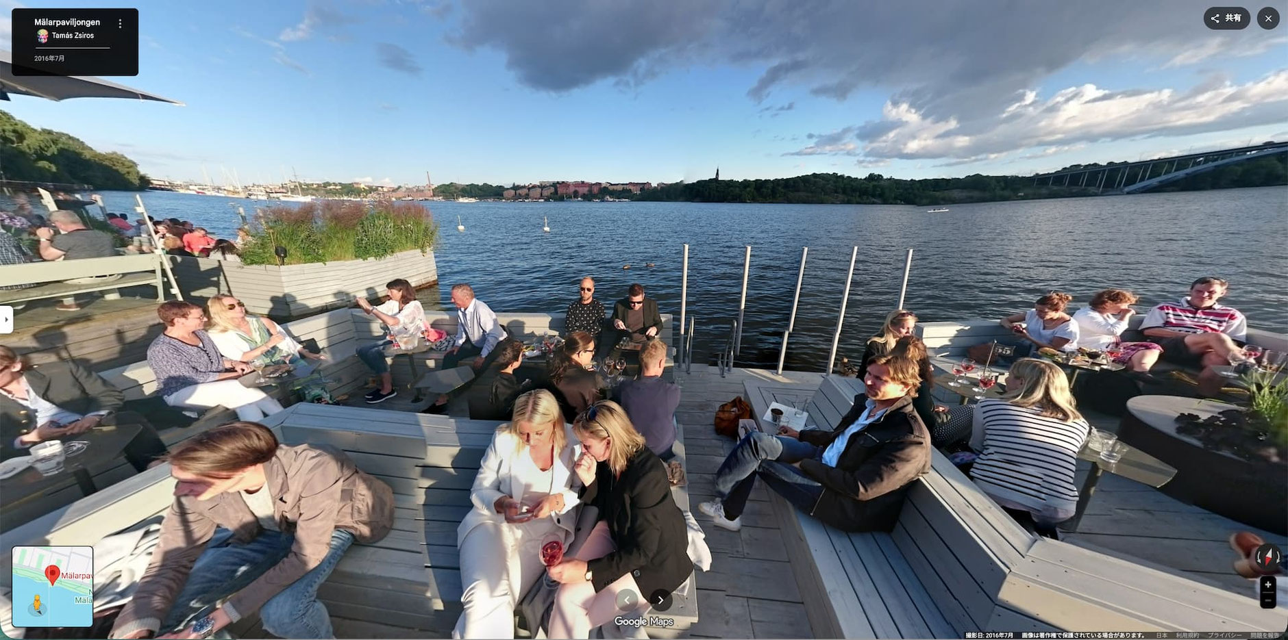 Kungsholmen島にある水上レストラン「Mälarpaviljongen」