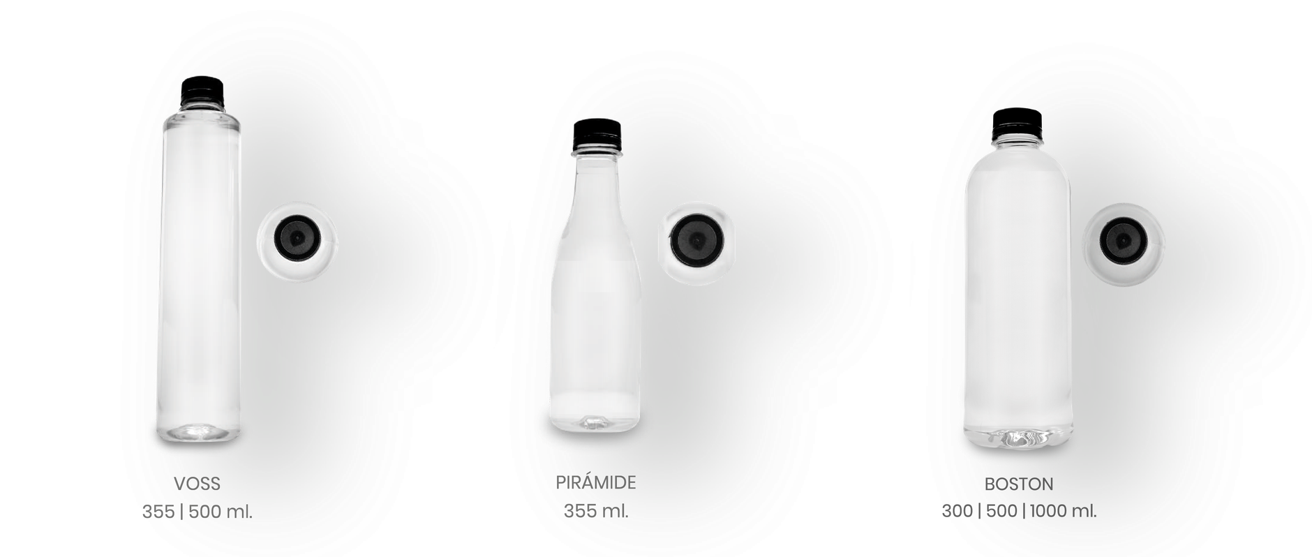 Familias de modelos de botellas de agua personalizables con tu marca