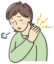 肩がこった女性のイラスト