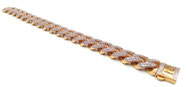 Bracciale groumette con zirconi in oro 18 kt 