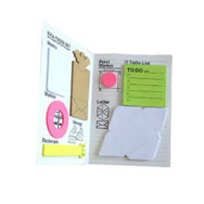 post it pad, die cut post it, sticky pad