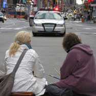 Times Square 2008: Who's watching the watchers? Image by Tom G.