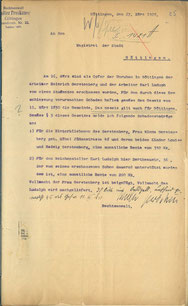Rechtsanwalt Proskauer an Magistrat, 27.03.1920. StA Göttingen 