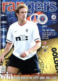 Programme  Rangers-PSG  2001-02