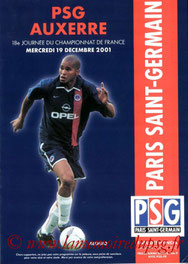 Programme  PSG-Auxerre  2001-02