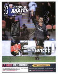 2009-12-16  PSG-Lens (11ème L1 en retard, Feuille de match N°2)