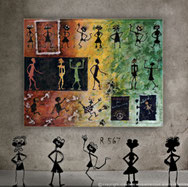 art;tableaux,personnages,rastafari,reggae,danse,musique,inspiration,exploration