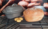 Kartoffelbrot mit rohen Kartoffeln Kleiner Zaubermeister Lily Stoneware Pampered Chef