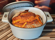 Emailletopf Emaillebräter Gusseisentopf Brot Sauerteig
