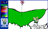 bloementafereel + inkleuren