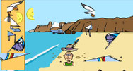 deel-geheel strand en zee